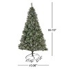 GDFStudio Anya 7 Foot Cashmere Pine and Mixed Needles Unlit Hinged Artificial Christmas Tree with Snow and Glitter Branches and Frosted Pinecones - 3 of 4