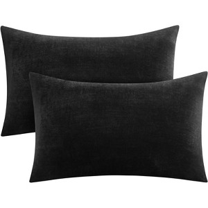 LISM 20x26 Inches Flannel Pillowcases with Zipper,Cozy Fuzzy Velvet Standard Pillow Shams Set of 2 - 1 of 4