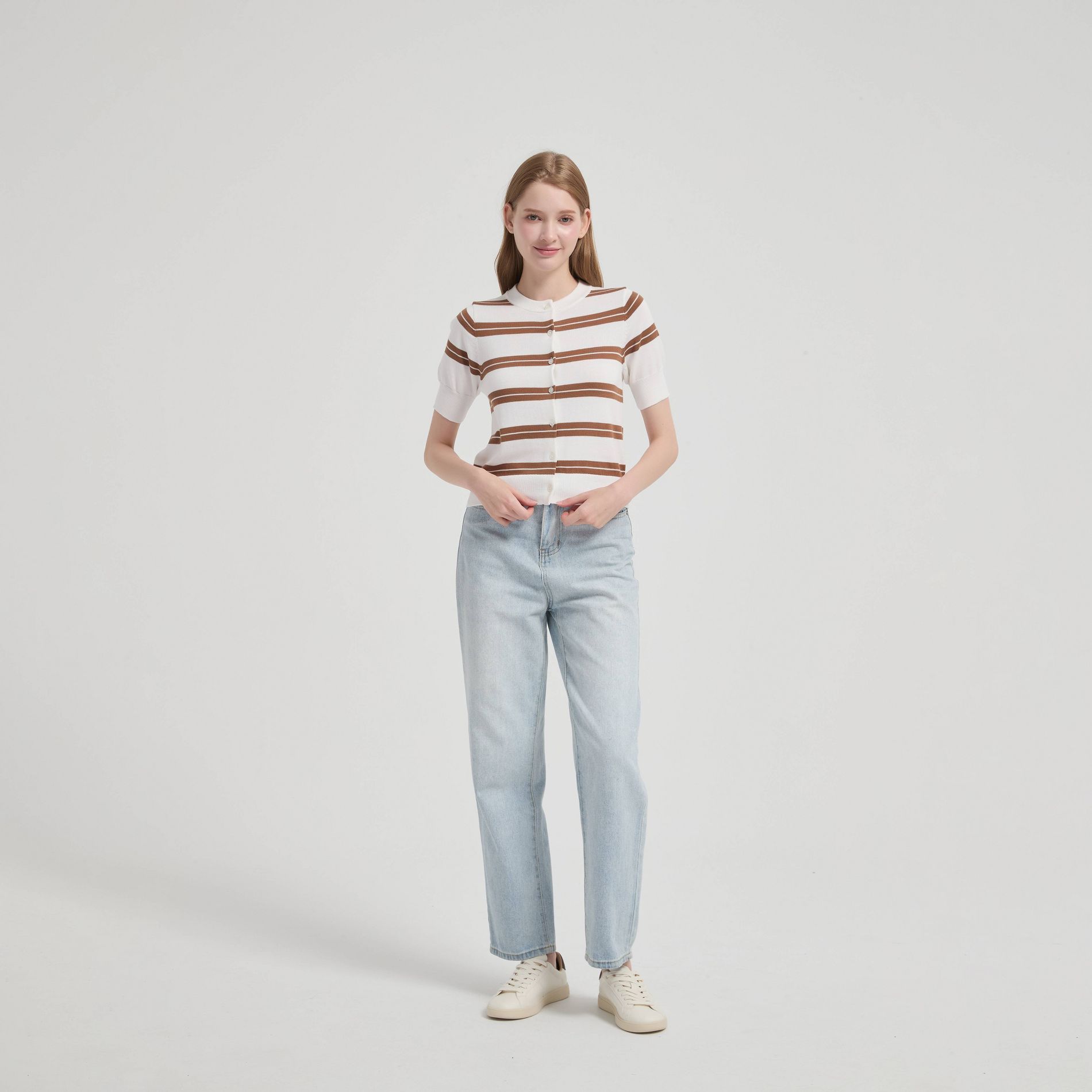 Women's Short Sleeve Crewneck Cardigan Sweater - Universal Thread™