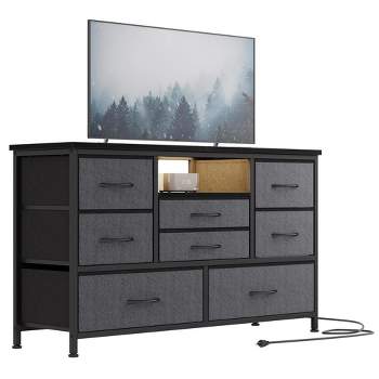 8 Dresser Tv Stand with Power Outlet & Led for 55'' TV