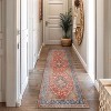 World Rug Gallery Marin Red Medallion Traditional Indoor Rug – Flatweave, Washable Surface with Non-Slip Backing - 2 of 4