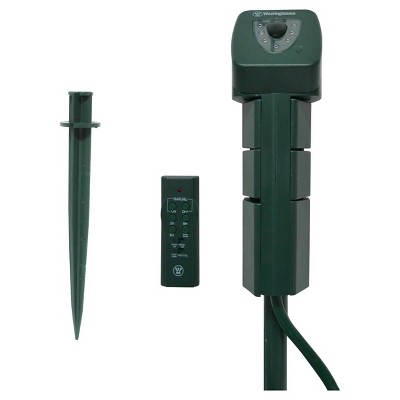 Westinghouse T26119 (GS606)Green 6-Outlet Remote Control Ground Stake Brand  NEW