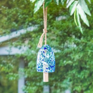 Evergreen 7"H Aqua Confetti Chime - 1 of 3
