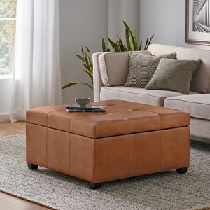 Christopher Knight Home Carlsbad Contemporary Upholstered Tufted Storage Ottoman - 1 of 4