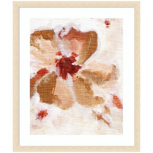 Kate and Laurel Framed Art Painterly Brown Blossom ll by Nikita Jariwala, 22x26, Woodgrain Stripe Blonde - 1 of 4
