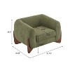 Christopher Knight Home Raymond Birch Wood Boucle Upholstered Club Chair - 3 of 4