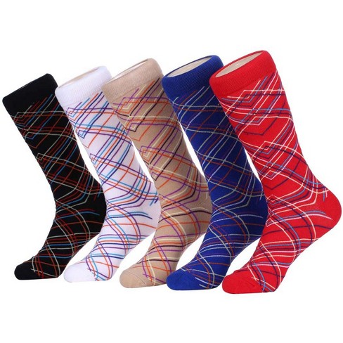 Mio Marino Men's Colorful Funky Dress Socks 6 Pack,Size: 13-15