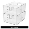 Divided All-Purpose Storage Bin - Set of 2 - Clear - Made in USA - 2 of 4