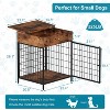 Retro Industrial Dog Crate, MDF Iron Material, Single-Door Flip-Top Design, Drawer Storage, Suitable for Dogs under 25 lbs - 4 of 4