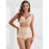 Allegra K Women's Flatten Tummy High Waist Bottom Lifting Control Panties with Hooks Closure - 4 of 4
