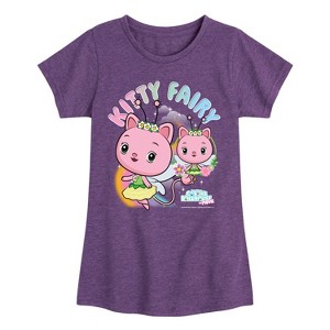 Girls' - Gabby's Dollhouse - Kitty Fairy Tee Fitted Short Sleeve Graphic T-Shirt - 1 of 4