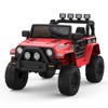 2-Seater Ride On Truck Car, 12V Electric Car for Kids Battery Powered Car w/Parent Remote Control, Safety Belt, Mp3 Player, Led Lights, Jeeps Car - 2 of 4