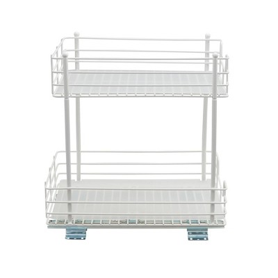 Household Essentials 12" 2-Tier Pantry Organizer White: Steel Kitchen Cabinet Storage, Spot Clean, 1-Year Warranty — фото 3