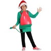 HalloweenCostumes.com One Size Fits Most   Christmas Light Bulb Costume for Kids, Green/Red - 2 of 4