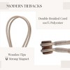 Evideco French Home Goods Magnetic Curtain Tiebacks – Double Braided Cord with Wooden Tips - 4 of 4