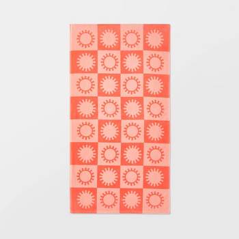 Checkered Sun Beach Towel Coral - Sun Squad™
