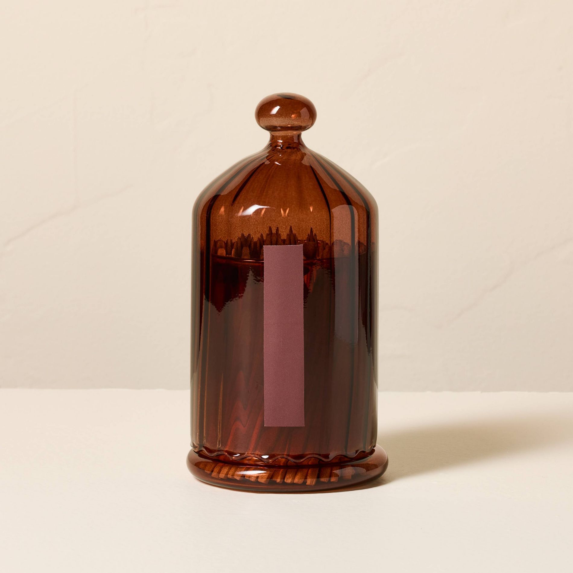 Ribbed Glass Cloches with Matches Brown - Hearth & Hand™ with Magnolia