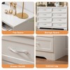 SKRAN Modern Drawer Bedroom Chest of Drawers with 8 Drawers Dresser for Living Room, Bedroom, Hallway(White,47.6″L x 15.7″W x 36.7″H) - 4 of 4