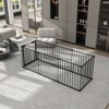 FURNIinspire Pet Crates And Houses 8 Panels Adjustable Safety Pet Gate, Metal Folding Dog Gate, Freestanding Pet Fence, Black, 25"*28.9" - 4 of 4