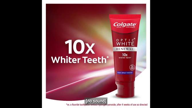 Colgate Optic White Renewal High Impact Whitening Toothpaste - 3oz, 2 of 11, play video