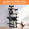 68.5" Multi-Level Cat Tree for Indoor, Heavy Duty Adult Cat Tower with 2 Condos, Plush Perches, Sisal Scratching Posts,Hammocks,Basket,Dangling Balls - 2 of 4