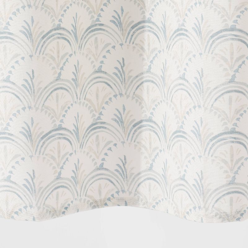 Block Print Scallop Shower Curtain Aqua Blue - Threshold&#8482;, 5 of 6