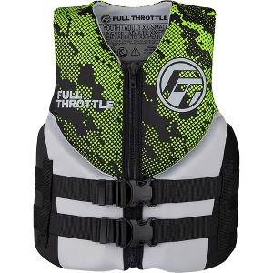 Full Throttle Junior Hinged Rapid Dry Life Jacket - Green - 1 of 1