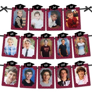 Big Dot of Happiness Maroon Grad - Best is Yet to Come - DIY Burgundy Graduation Party Decor - K-12 School Picture Display - Photo Banner - 1 of 4