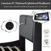 CAVINAS King/Queen/Full Size Luxurious Upholstered Platform Bed Frame with Thickened Headboard & Bluetooth Speakers,Easy Assembly - 4 of 4