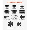 VEVOR 17 Piece Pots and Pans Set, Granite Nonstick Detachable Handle Cookware, Space Saving Induction Cookwares, Kitchen RV Cooking Sets, Black - 3 of 4