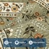 Floral Area Rugs for Living Room Bedroom Soft Farmhouse Washable Rug Non-Slip Low Pile Accent Carpet - 4 of 4