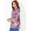 Catherines Women's Plus Size Easy Fit 3/4-Sleeve Scoopneck Tunic - 3 of 4