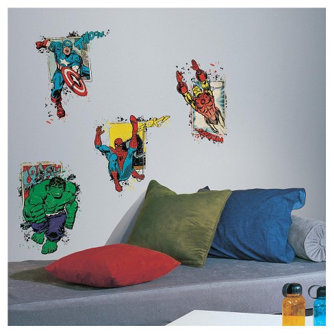 Marvel Superhero Burst Peel And Stick Giant Wall Decals - Roommates : Target