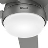 Hunter 52" Aerodyne Lighted Ceiling Fan Matte Silver Finish - Smart Home Compatible, Whisper-Quiet Motor, Integrated LED - 3 of 4