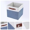 REGALWOVEN Fabric Collapsible Spacious Capacity Reinforced MDF Open Storage Bins 3 Pcs - 2 of 4