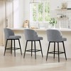 Spruce&Spring Counter Height Swivel Barstool with Metal Legs Set - 2 of 4