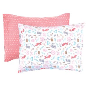 Hudson Baby Infant Girl Cotton Toddler Pillow Case, Woodland Fox, One Size - 1 of 3