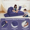 11pcs Modular Kids Play Couch, Convertible Foam Floor Sofa Sectional for Toddlers - Creative Play Furniture for Playroom Bedroom, Lake Blue/Grey - 4 of 4