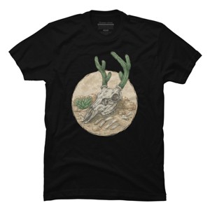 Men's Design By Humans Deer Cactus 2 By kelelowor T-Shirt - 1 of 4