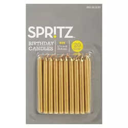 20ct Birthday Candle Gold - Spritz™