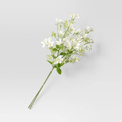 White Apple Blossom Artificial Stem - Threshold™