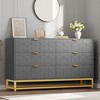 53.5" Drawer Dresser for Bedroom, Wide Modern Storage Chest with Metal Legs, Organizer Cabinet for Entryway or Living Room - 4 of 4