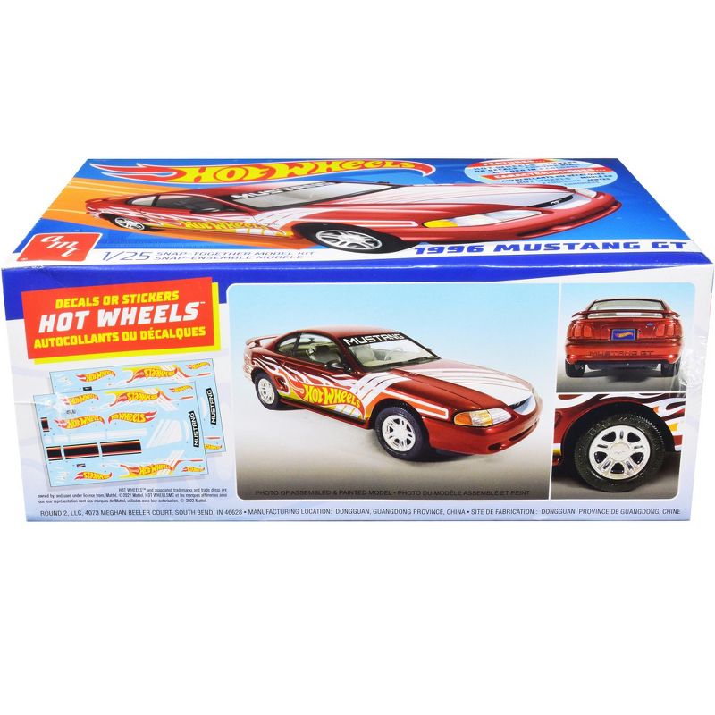 Skill 1 Snap Model Kit 1996 Ford Mustang GT "Hot Wheels" 1/25 Scale Model by AMT, 3 of 5