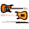 Monoprice Indio Cali Classic Electric Guitar - Sunburst, With Gig Bag - 3 of 4