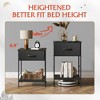 End Table with Fabric Storage Drawer, Bedside Furniture with Steel Frame, Side Table for Bedroom, Dorm, Easy Assembly - 4 of 4