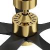 Famapy 5-Blade Ceiling Fan with Black Wood Blades, LED Light, and Timer - 3 of 4