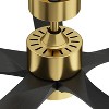 Famapy 5-Blade Ceiling Fan with Black Wood Blades, LED Light, and Timer - image 3 of 4