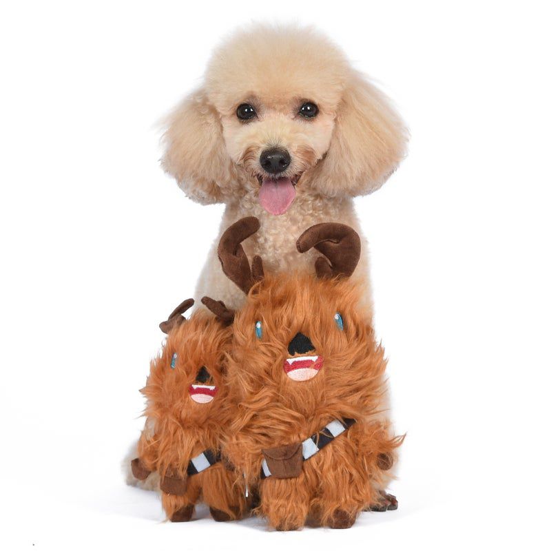 Star Wars: 6" Holiday Chewbacca Reindeer Plush Squeaker Toy, 4 of 5