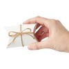 Bright Creations 100 Pack Mini Pillow Gift Box Set with Jute Twine for Wedding Party Favor, 3.5 x 2.5 x 1.25 Inches, White Paper - 4 of 4