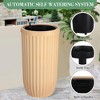 14.5/23/31 Inch Tall Planter，Self - Watering, Water Level Gauge with Wheels, Extra Large Outdoor, Heavy Duty Resin, Indoor Outdoor Pots - 2 of 4